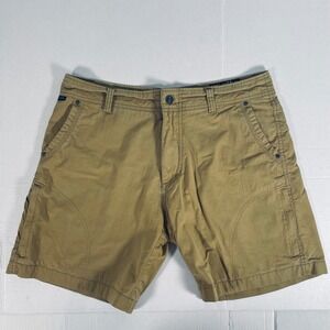 KUHL Mens Tan Khaki Utility Shorts Outdoor Adventure‎ Size 34